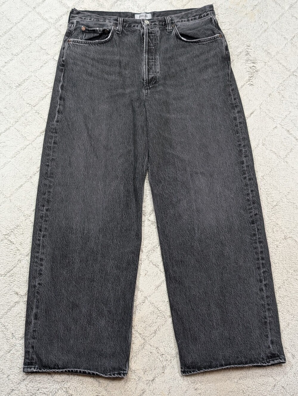 Agolde Jeans Womens 30 Black Paradox Low Rise Baggy Wide Leg Slouchy Straight